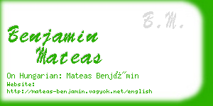 benjamin mateas business card